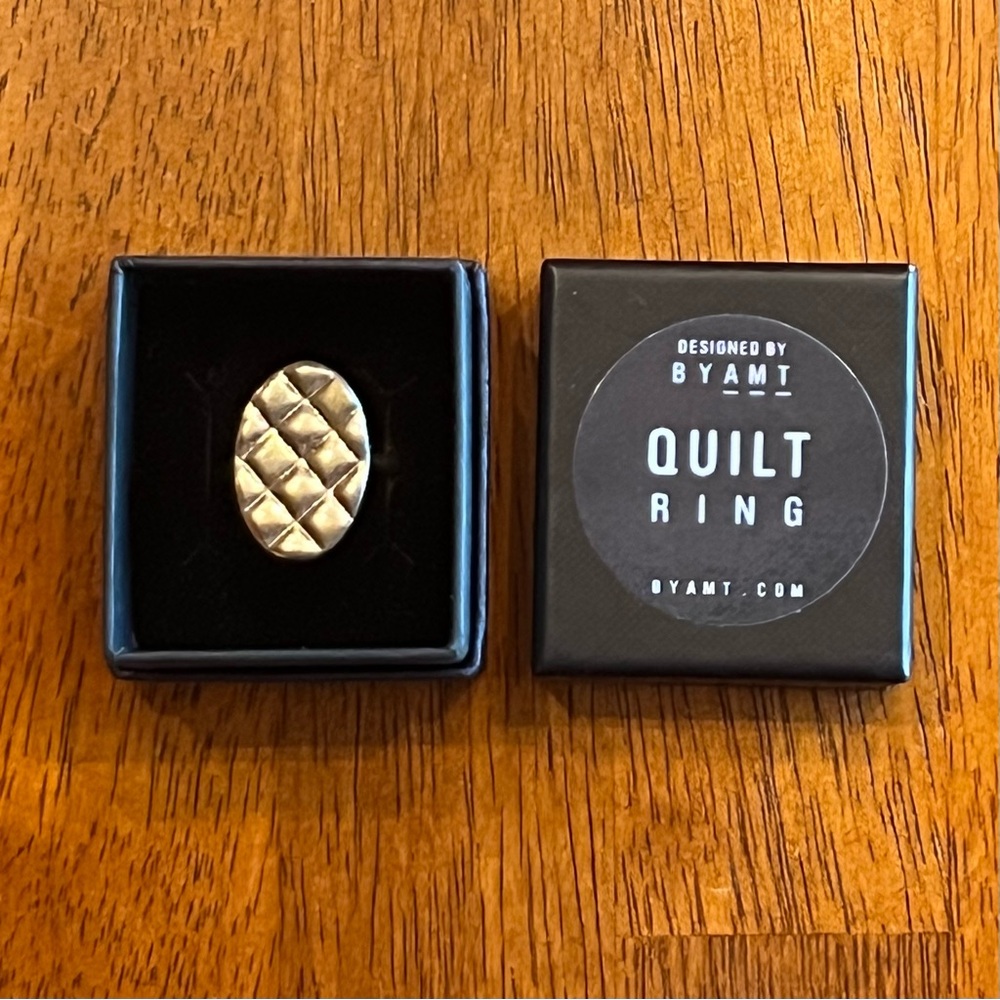 By AMT’s “Quilt” brass ring size 6